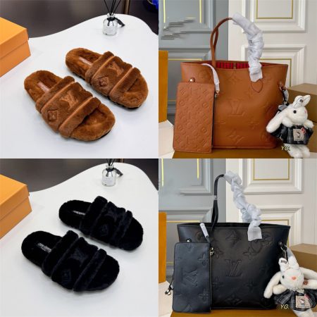 High quality slipper & tote bag set free shipping LOV #X0585