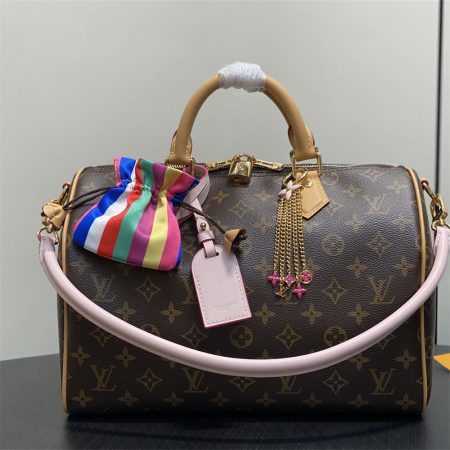 Top quality real leather handbag speedy size:21*17*30cm LOV #X0661