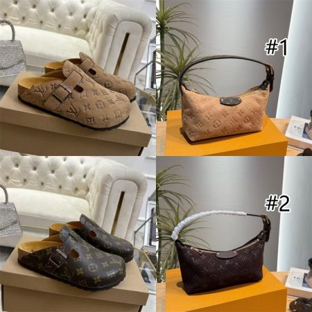 High quality slippers & shoulder bag free shipping LOV #X0693