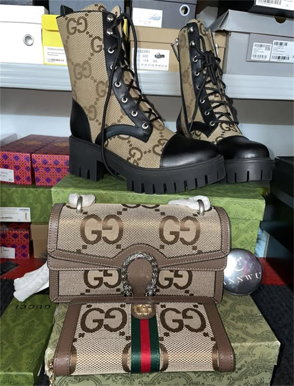 High quality boots & shoulder & wallet set free shipping GUI #X0762 - Image 1