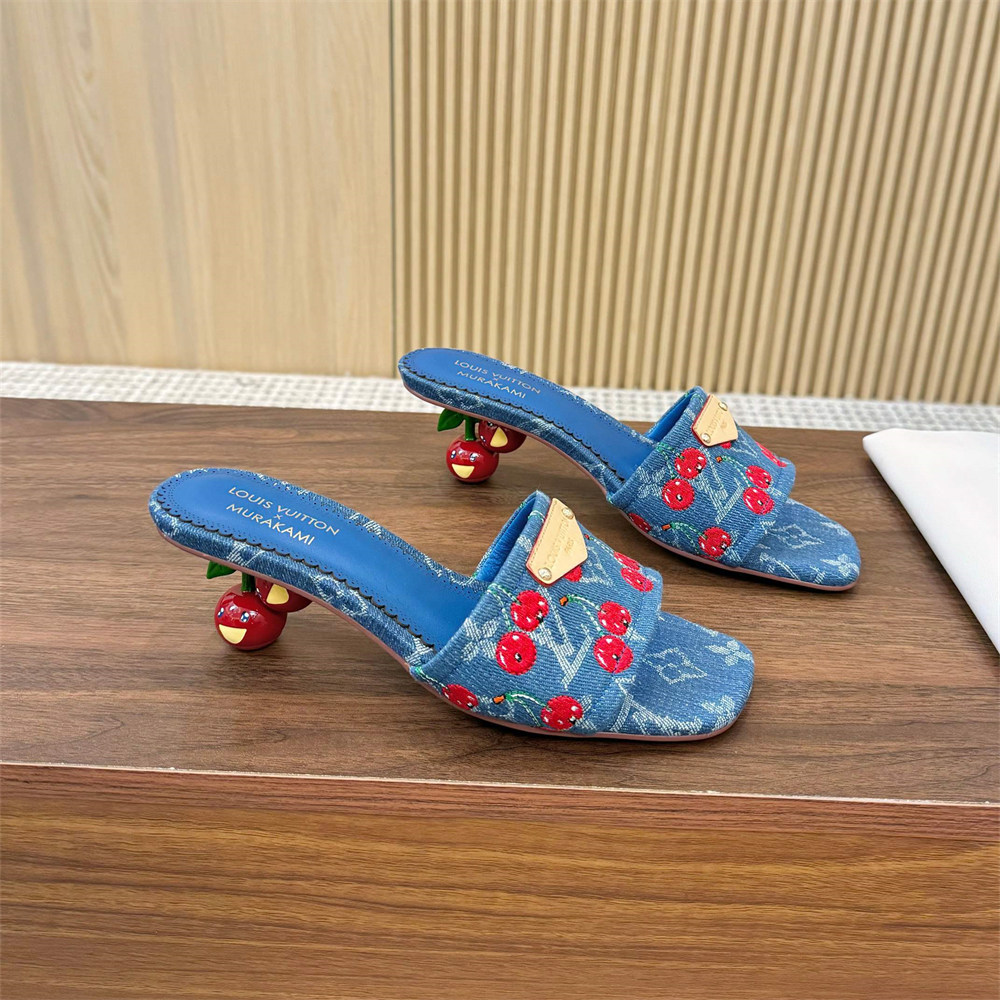 High quality denim slippers & shouldeg bag free shipping LOV #X0793 - Image 3