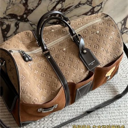 Top quality real learher luggage bag size:50cm LOV #X0808