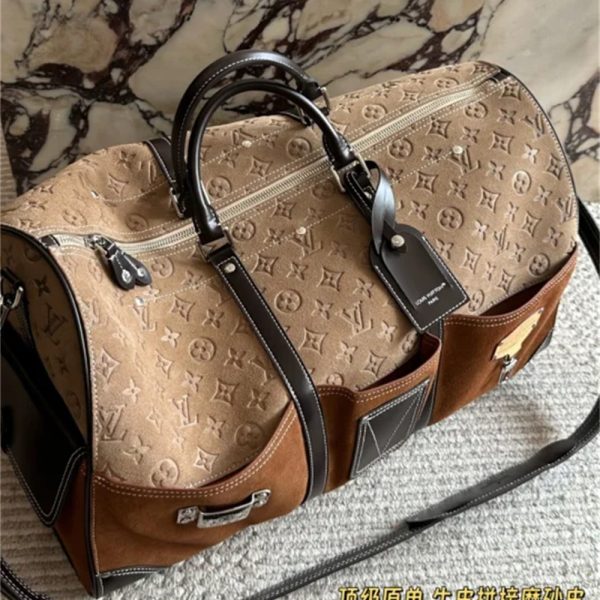 Top quality real learher luggage bag size:50cm LOV #X0808