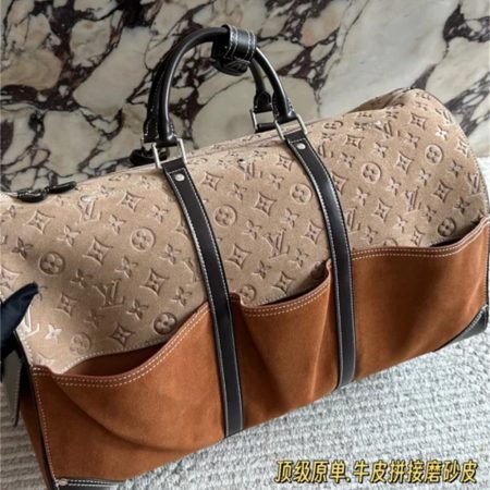 Top quality real learher luggage bag size:50cm LOV #X0808 - Image 2