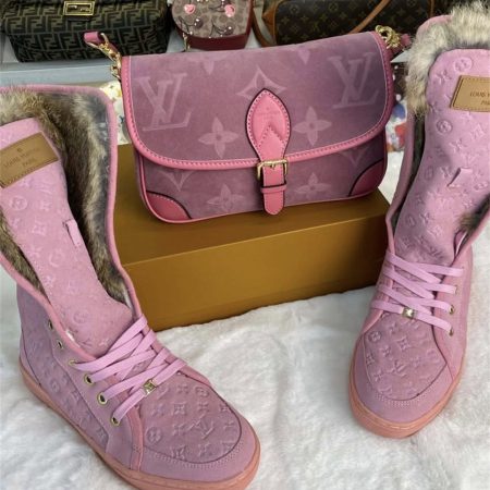 High quality boots & shoulder bag set free shipping LOV #X0860