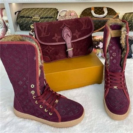 High quality boots & shoulder bag set free shipping LOV #X0861