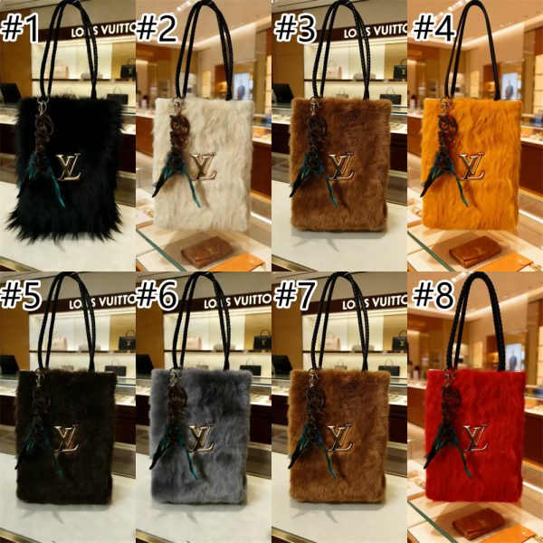 Wholesale fashion fuzzy handbag LOV LS #X0869