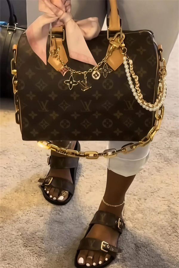 High quality slipper & speedy bag (without chain) free shipping LOV #X0887