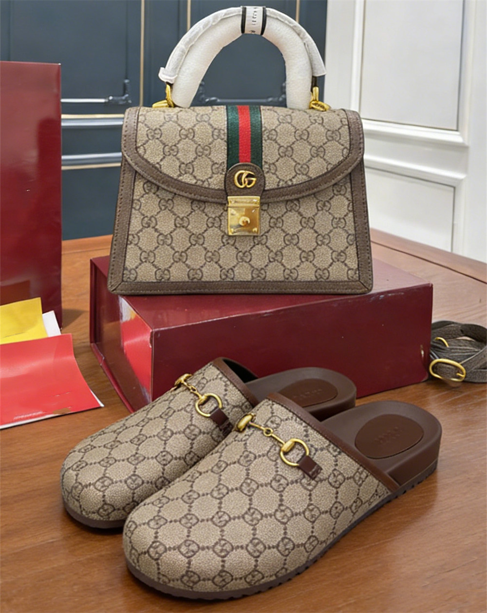 1  slipper & shoulder bag free shipping GUI #X0964 - Image 1