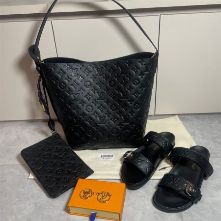 High quality Slipper & Bucket bag & Earring free shipping LOV #X1017