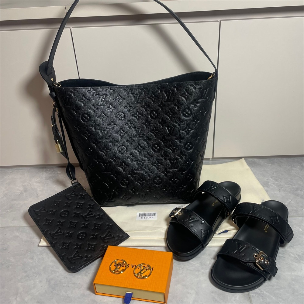 High quality Slipper & Bucket bag & Earring free shipping LOV #X1017 - Image 1