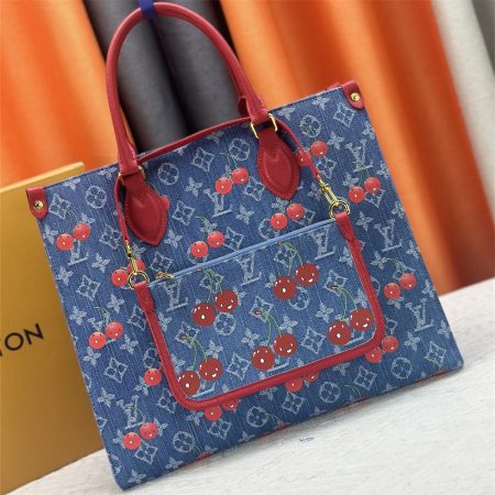 High quality denim slippers & tote bag free shipping LOV #X1023 - Image 2