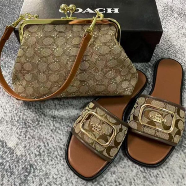 1 set fashion slippers & shoulder bag free shipping COH #X1026