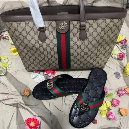 High quality slipper & Tote bag set free shipping GUI #X1038