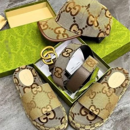 1 set fashion slippers & hat & belt free shipping GUI #X1043