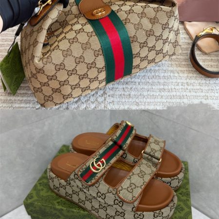 High quality slipper & shoulder bag free shipping GUI #X1098