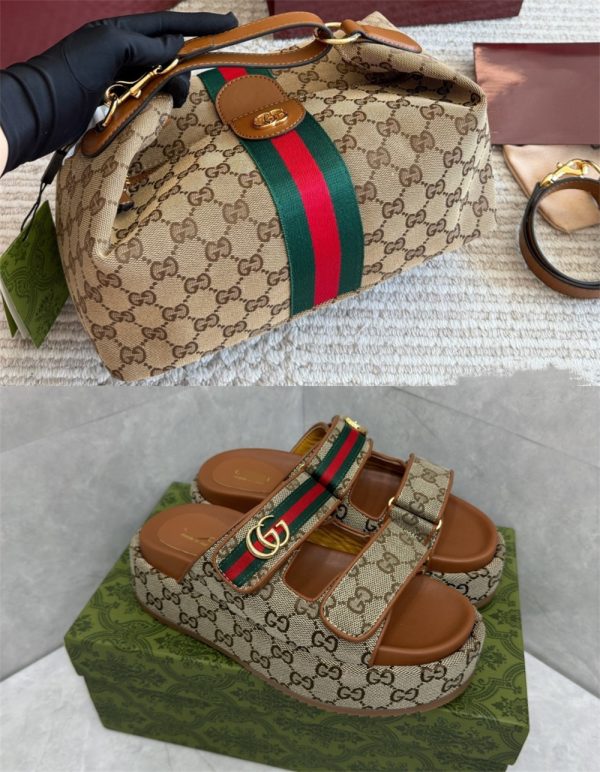High quality slipper & shoulder bag free shipping GUI #X1098