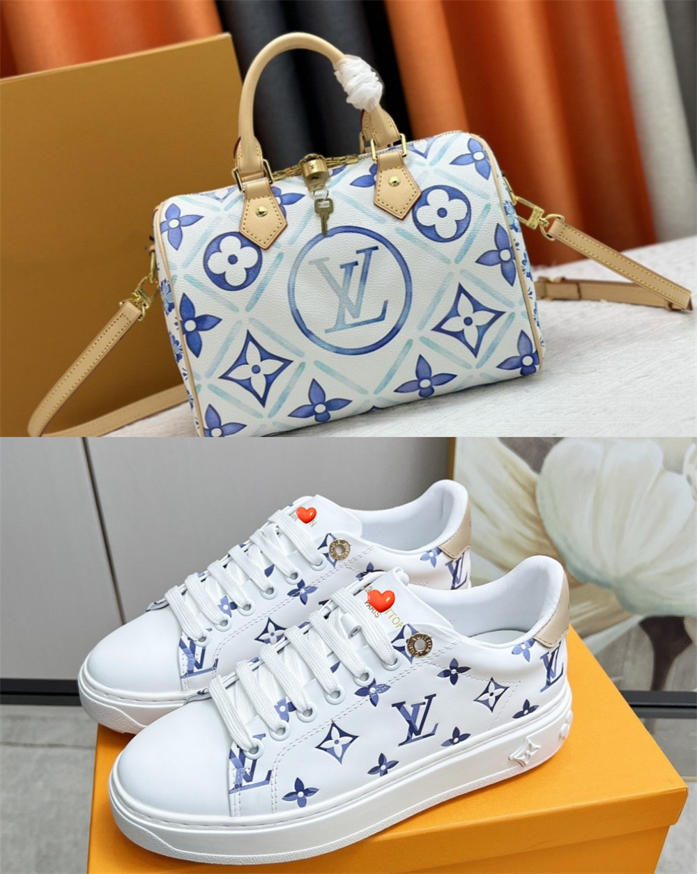 High quality fashion sneakers & handbag set free shipping LOV #X1099 - Image 1