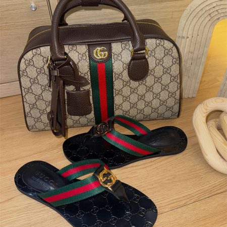 High quality slipper & bag set free shipping GUI #X1146