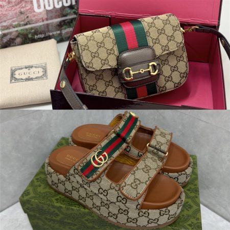 High quality slipper & shoulder bag free shipping GUI #X1160
