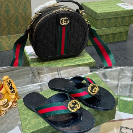 High quality slipper & shoulder bag Free Shipping GUI #X1190