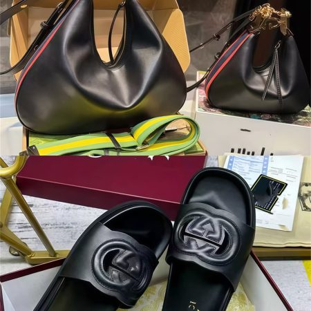 High quality slippers & shoulder bag set free shipping GUI #X1237