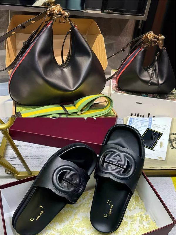 High quality slippers & shoulder bag set free shipping GUI #X1237