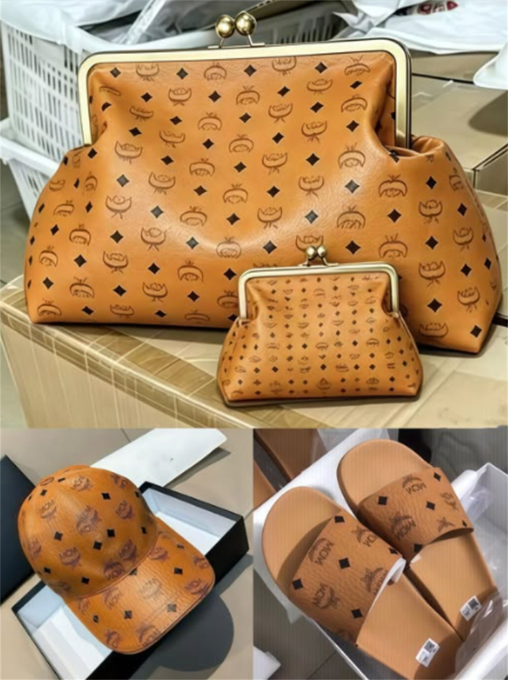 1 set fashion slippers & bag set & hat & belt free shipping MCI #X1246 - Image 1