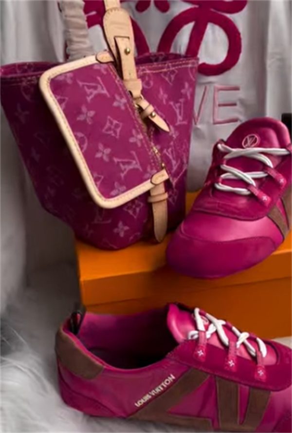 High quality sneaker & bucket bag set free shipping LOV  #X1259