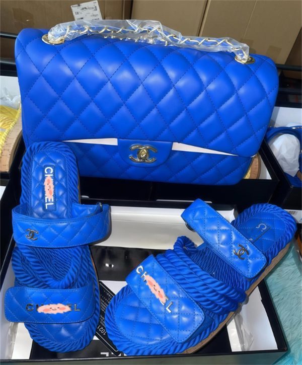 High quality slippers & shoulder bag set free shipping CHL #X1263