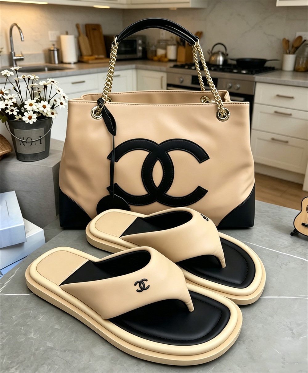 High quality slipper & handbag set free shipping CHL #X1275 - Image 1