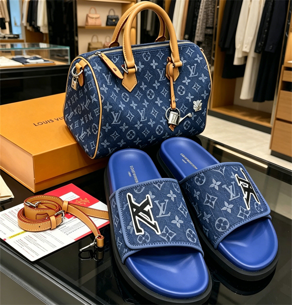 High quality slippers & handbag set free shipping LOV #X1278 - Image 1