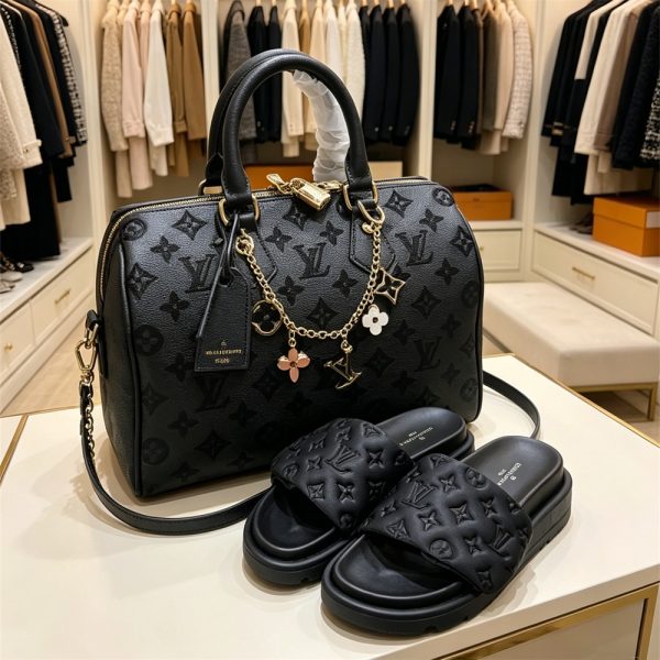 High quality slippers & handbag set free shipping LOV #X1280