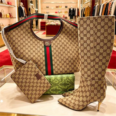 High quality boots & tote bag set free shipping GUI #X1286