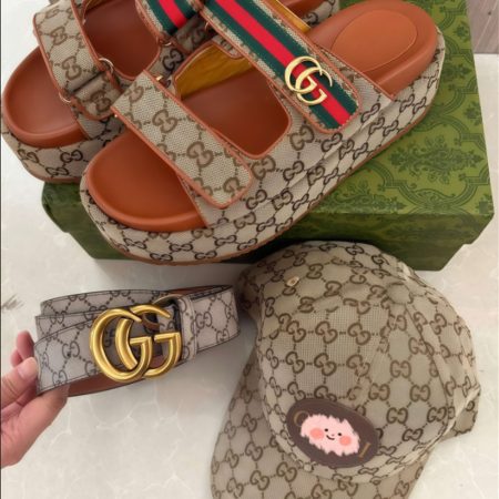 1 set fashion slippers & hat & belt free shipping GUI #X1293