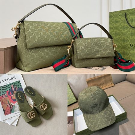 High quality slipper & shoulder bag & hat set free shipping GUI #X1311
