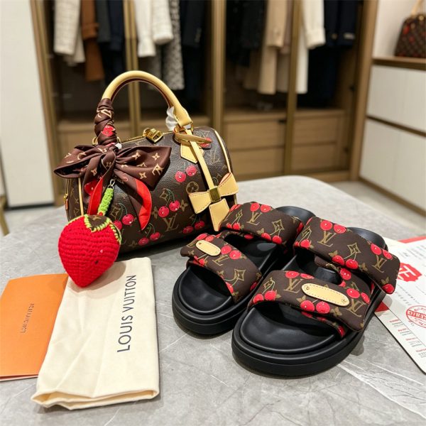 High quality slippers & handbag free shipping LOV #X1343
