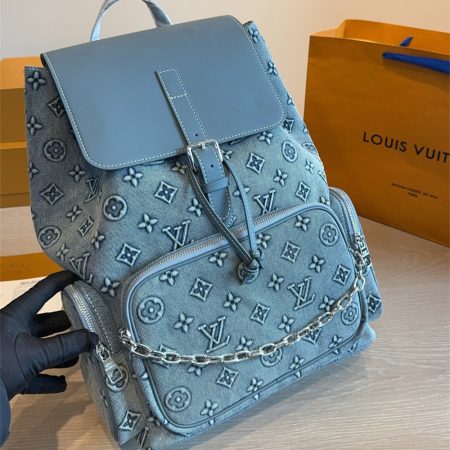 Top quality denim backpack size:30*18*43cm LOV #X1345