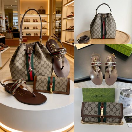 High quality slippers & bucker bag & wallet set free shipping GUI #X1351