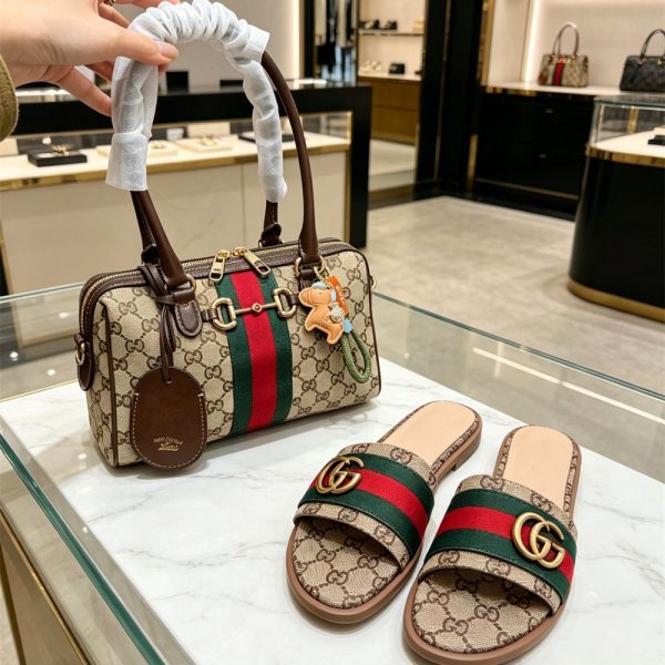 High quality slipper & handbag set free shipping GUI #X1360