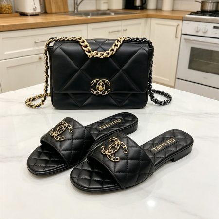 High quality shoulder bag & slipper set free shipping CHL #X1367