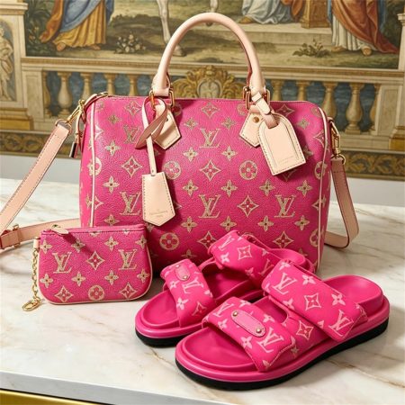 High quality slippers & handbag set free shipping LOV #X1373