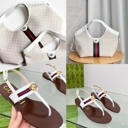 High quality sandals & Tote bag set free shipping GUI #X1376
