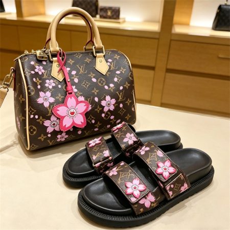 High quality slippers & handbag set free shipping LOV #X1389
