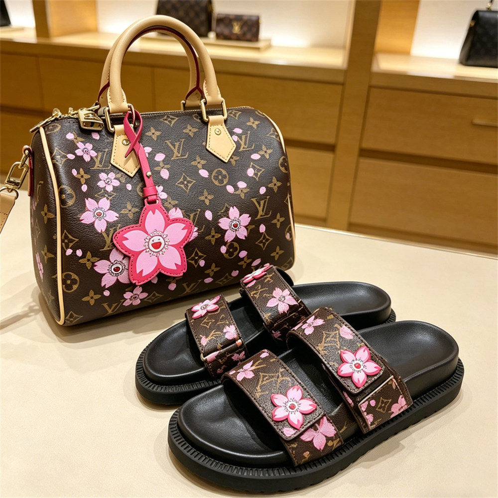 High quality slippers & handbag set free shipping LOV #X1389 - Image 1