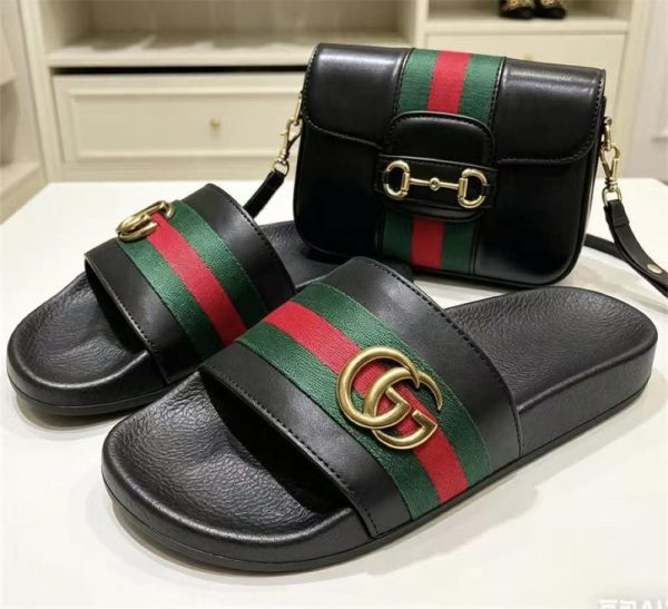 High quality slippers & shoulder bag set free shipping GUI #X1391