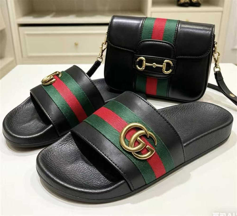 High quality slippers & shoulder bag set free shipping GUI #X1391 - Image 1
