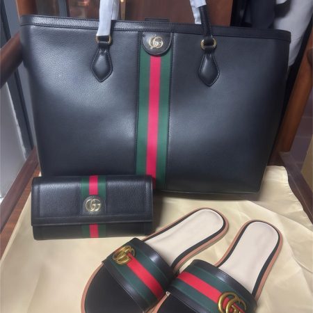 High quality slippers & tote bag & wallet set free shipping GUI #X1395