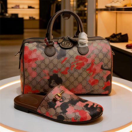 High quality slippers & handbag set free shipping GUI #X1399