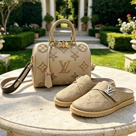 High quality slippers & handbag set free shipping LOV #X1405